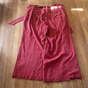 Lame Bryant wide leg 4 pocket dress pants with belt.